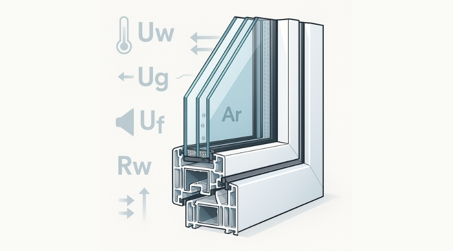 Jak czytać parametry techniczne stolarki (Uw, Ug, Uf, Rw)