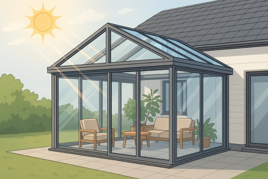 Ogrody zimowe całoroczne – jakie szkło i profile wybrać